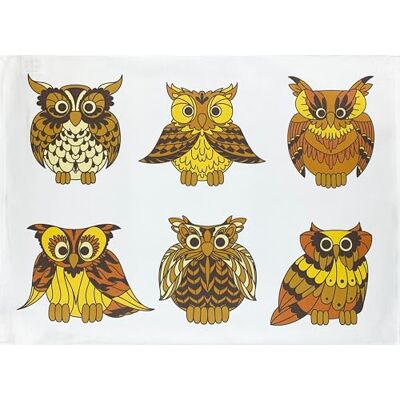 Half a Donkey The Wise Owl" kollektion stor bomullshandduk Half a Donkey The Wise Owl" kollektion stor bomullshandduk