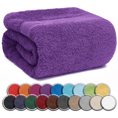 NatureMark 2-pack duschhanddukar premiumkvalitet 80 x 200 cm duschhandduk dubbelpack färg: Lila NatureMark 2-pack duschhanddukar premiumkvalitet 80 x 200 cm duschhandduk dubbelpack färg: Lila