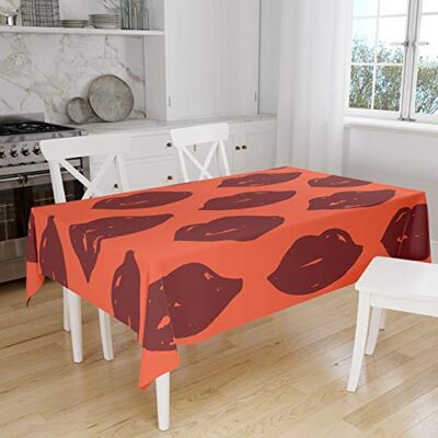 Bonamaison köksdekoration, bordsduk, orange bordeux, 140 x 160 cm – designad och tillverkad i Turkiet Bonamaison köksdekoration, bordsduk, orange bordeux, 140 x 160 cm – designad och tillverkad i Turkiet