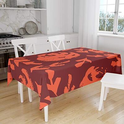 Bonamaison Köksdekoration, bordsduk, orange Bordeux, 140 x 160 cm designad och tillverkad i Turkiet Bonamaison Köksdekoration, bordsduk, orange Bordeux, 140 x 160 cm designad och tillverkad i Turkiet