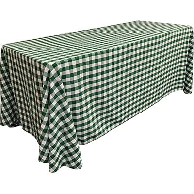LA Linen Poly rutig rektangulär bordsduk 228.6 x 335.28 x 0.04 cm Grön/vit LA Linen Poly rutig rektangulär bordsduk 228.6 x 335.28 x 0.04 cm Grön/vit
