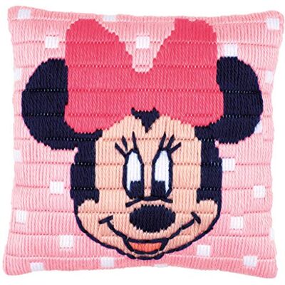 Vervaco spännkudde Disney Minnie mus, stickbild förtryckt spännförpackning, förbetecknad, bomull, flerfärgad, 25 x 25 x 0,3 cm Vervaco spännkudde Disney Minnie mus, stickbild förtryckt spännförpackning, förbetecknad, bomull, flerfärgad, 25 x 25 x 0,3 cm