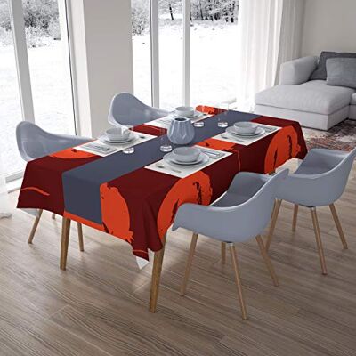 Bonamaison köksdekoration, bordsduk, orange bordeux, 140 x 200 cm – designad och tillverkad i Turkiet Bonamaison köksdekoration, bordsduk, orange bordeux, 140 x 200 cm – designad och tillverkad i Turkiet