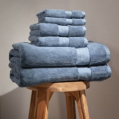 Fabdreams 100 % ekologisk bomull badhandduk set badrum lyx handdukset med 6 GOTS certifierad hotell premium handdukar 700 GSM 2 badhanddukar 30 x 56 2 handdukar 16 x 30 2 tvättduk 13 x 13 mörkblå Fabdreams 100 % ekologisk bomull badhandduk set badrum lyx handdukset med 6 GOTS certifierad hotell premium handdukar 700 GSM 2 badhanddukar 30 x 56 2 handdukar 16 x 30 2 tvättduk 13 x 13 mörkblå