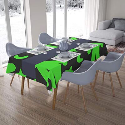 Bonamaison Köksdekoration, bordsduk, neon grön rök, 140 x 200 cm designad och tillverkad i Turkiet Bonamaison Köksdekoration, bordsduk, neon grön rök, 140 x 200 cm designad och tillverkad i Turkiet