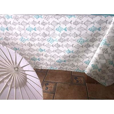 Cassa Luyton Tryckt dukduk Fisk 140X350 cms Turkos Cassa Luyton Tryckt dukduk Fisk 140X350 cms Turkos
