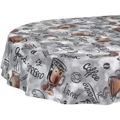 ANRO Vaxduk bordsduk tvättbar lättvårdad vattenavvisande lotuseffekt trädgårdsbordsduk kaffe oval 220 x 140 cm skärkant ANRO Vaxduk bordsduk tvättbar lättvårdad vattenavvisande lotuseffekt trädgårdsbordsduk kaffe oval 220 x 140 cm skärkant