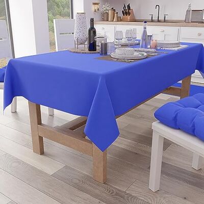 PETTI Artigiani Italiani Elegant rektangulär bordsduk i elektrisk blå bomull X12-sits (140 x 240 cm), 100% tillverkad i Italien PETTI Artigiani Italiani Elegant rektangulär bordsduk i elektrisk blå bomull X12-sits (140 x 240 cm), 100% tillverkad i Italien