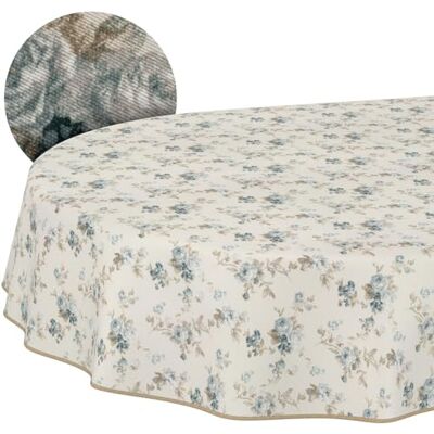 ANRO Bordsduk tvättbar bordsduk lotuseffekt lättskött av bomull polyester smutsavvisande utomhus trädgårdsduk rosor Alisa oval 180 x 140 cm med rörband ANRO Bordsduk tvättbar bordsduk lotuseffekt lättskött av bomull polyester smutsavvisande utomhus trädgårdsduk rosor Alisa oval 180 x 140 cm med rörband
