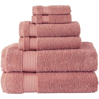 BERIBO Serenity 6-delad turkisk handduksset, 2 x bad, 2 händer, 2 ansiktshanddukar, 600 gsm, 100% bomull (Canyon Clay) BERIBO Serenity 6-delad turkisk handduksset, 2 x bad, 2 händer, 2 ansiktshanddukar, 600 gsm, 100% bomull (Canyon Clay)