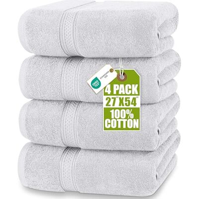 Utopia Towels – badhandduksset, silver – premium 600 g/m² 100% ringspunnen bomull – snabbtorkande, mycket absorberande, mjuka handdukar, perfekt för dagligt bruk (förpackning med 4) Utopia Towels – badhandduksset, silver – premium 600 g/m² 100% ringspunnen bomull – snabbtorkande, mycket absorberande, mjuka handdukar, perfekt för dagligt bruk (förpackning med 4)