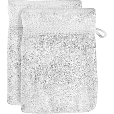 Soleil d'ocre Lagun Massa av 2 Handskar av Toalett, Bomull, Blanc, 16 x 21 cm Soleil d'ocre Lagun Massa av 2 Handskar av Toalett, Bomull, Blanc, 16 x 21 cm