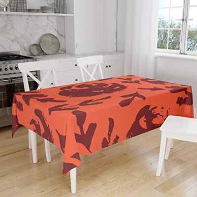 Bonamaison köksdekoration, bordsduk, orange bordeux, 140 x 160 cm – designad och tillverkad i Turkiet Bonamaison köksdekoration, bordsduk, orange bordeux, 140 x 160 cm – designad och tillverkad i Turkiet