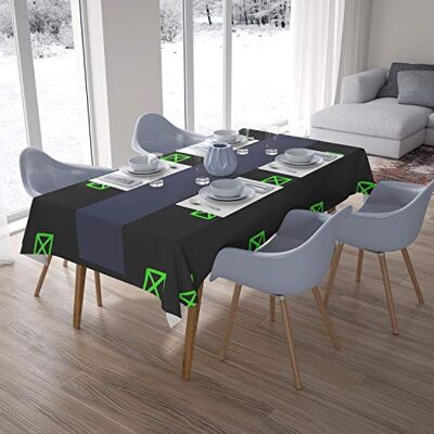 Bonamaison Köksdekoration, bordsduk, neon grön rök, 140 x 200 cm designad och tillverkad i Turkiet Bonamaison Köksdekoration, bordsduk, neon grön rök, 140 x 200 cm designad och tillverkad i Turkiet