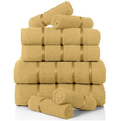 GC GAVENO CAVAILIA 8-delad handduksset – egyptisk bomull ansiktshandduk handduk badhandduk – snabbtorkande och mycket absorberande handdukar ockra – tvättbara handdukar för badrum GC GAVENO CAVAILIA 8-delad handduksset – egyptisk bomull ansiktshandduk handduk badhandduk – snabbtorkande och mycket absorberande handdukar ockra – tvättbara handdukar för badrum