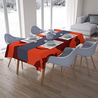 Bonamaison köksdekoration, bordsduk, orange bordeux, 140 x 200 cm – designad och tillverkad i Turkiet Bonamaison köksdekoration, bordsduk, orange bordeux, 140 x 200 cm – designad och tillverkad i Turkiet