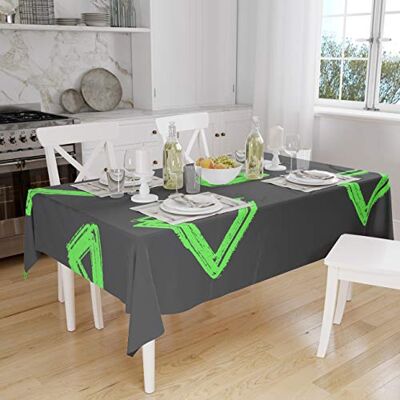 Bonamaison Köksdekoration, bordsduk, neon grön rök, 140 x 160 cm designad och tillverkad i Turkiet Bonamaison Köksdekoration, bordsduk, neon grön rök, 140 x 160 cm designad och tillverkad i Turkiet