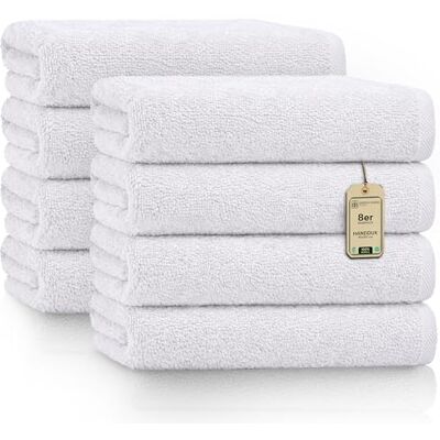 NatureMark Vitt Bomullshandduksset - 8 st - 50x100cm NatureMark Vitt Bomullshandduksset - 8 st - 50x100cm