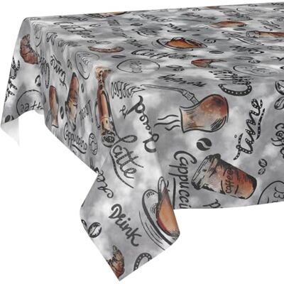 ANRO Vaxduk bordsduk tvättbar lättvårdad vattenavvisande lotuseffekt trädgårdsbordsduk kaffe 220 x 140 cm skärkant ANRO Vaxduk bordsduk tvättbar lättvårdad vattenavvisande lotuseffekt trädgårdsbordsduk kaffe 220 x 140 cm skärkant