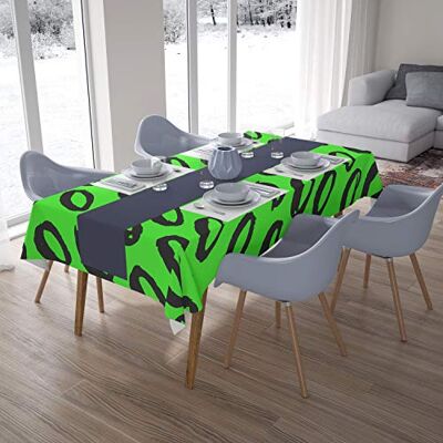 Bonamaison Köksdekoration, bordsduk, neon grön rök, 140 x 200 cm designad och tillverkad i Turkiet Bonamaison Köksdekoration, bordsduk, neon grön rök, 140 x 200 cm designad och tillverkad i Turkiet