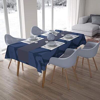 Bonamaison köksdekoration, duk, blå, 140 x 200 cm – designad och tillverkad i Turkiet Bonamaison köksdekoration, duk, blå, 140 x 200 cm – designad och tillverkad i Turkiet