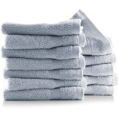 Hearth & Harbor Tvättlappar 12-pack – 100 % bomull, tvättlappar för kropp och ansikte, mycket absorberande och mjuka, 33 x 33 cm, snabbtorkande – isblå tvättlappar Hearth & Harbor Tvättlappar 12-pack – 100 % bomull, tvättlappar för kropp och ansikte, mycket absorberande och mjuka, 33 x 33 cm, snabbtorkande – isblå tvättlappar