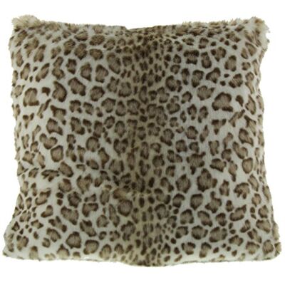 GOZZE Gözze Vardagsörngott, fuskpäls i elegant pälsutseende, snöleopard design, 50 x 50 cm – vit/brun GOZZE Gözze Vardagsörngott, fuskpäls i elegant pälsutseende, snöleopard design, 50 x 50 cm – vit/brun