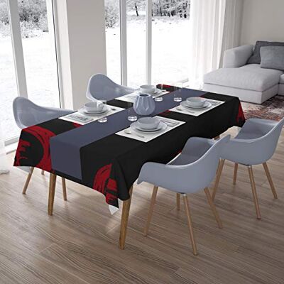Bonamaison Köksdekoration, bordsduk, röd svart, 140 x 200 cm designad och tillverkad i Turkiet Bonamaison Köksdekoration, bordsduk, röd svart, 140 x 200 cm designad och tillverkad i Turkiet