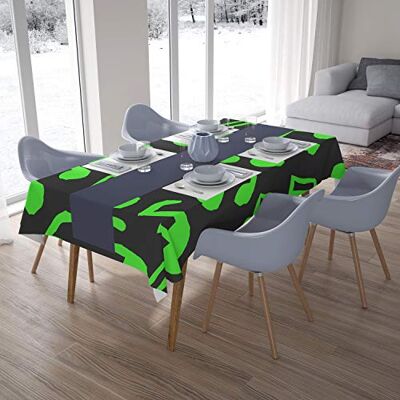 Bonamaison Köksdekoration, bordsduk, neon grön rök, 140 x 200 cm designad och tillverkad i Turkiet Bonamaison Köksdekoration, bordsduk, neon grön rök, 140 x 200 cm designad och tillverkad i Turkiet