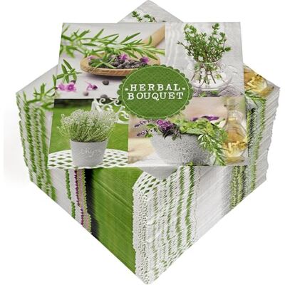Heku 100 servetter, 3 lager, 33 x 33 cm, örter Heku 100 servetter, 3 lager, 33 x 33 cm, örter
