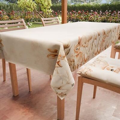 PETTI Artigiani Italiani Påsk Fläcksäker rektangulär bordsduk påsk köksdesign söt påsk x 24 platser (140 x 450 cm) 100% tillverkad i Italien PETTI Artigiani Italiani Påsk Fläcksäker rektangulär bordsduk påsk köksdesign söt påsk x 24 platser (140 x 450 cm) 100% tillverkad i Italien