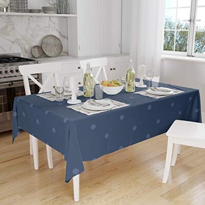 Bonamaison köksdekoration, bordsduk, blå, 140 x 160 cm – designad och tillverkad i Turkiet Bonamaison köksdekoration, bordsduk, blå, 140 x 160 cm – designad och tillverkad i Turkiet