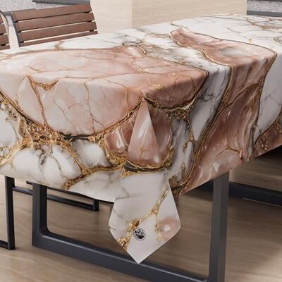 PETTI Artigiani Italiani Fläckbeständig rektangulär bordsduk kök elegant rosa marmoreffekt X6-sits (140 x 180 cm) 100% tillverkad i Italien PETTI Artigiani Italiani Fläckbeständig rektangulär bordsduk kök elegant rosa marmoreffekt X6-sits (140 x 180 cm) 100% tillverkad i Italien