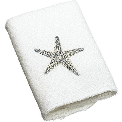 Avanti Linens Avanti Sängkläder Tvättduk, Mjuk & Absorberande Bomullshandduk, Kustinspirerade Badrumstillbehör (By the Sea Collection, Vit) 33 cm x 33 cm Avanti Linens Avanti Sängkläder Tvättduk, Mjuk & Absorberande Bomullshandduk, Kustinspirerade Badrumstillbehör (By the Sea Collection, Vit) 33 cm x 33 cm