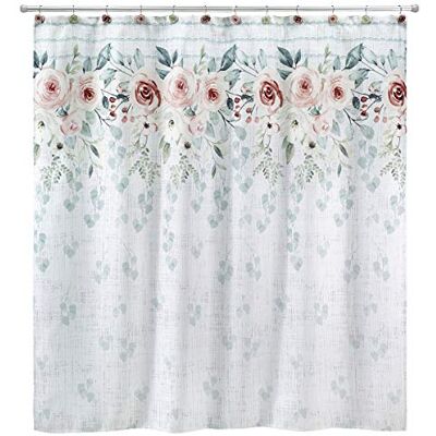 Avanti Linens Avanti sängkläder – duschdraperi i tyg, blommig badrumsdekor (vårträdgårdskollektion, 183 cm) Avanti Linens Avanti sängkläder – duschdraperi i tyg, blommig badrumsdekor (vårträdgårdskollektion, 183 cm)