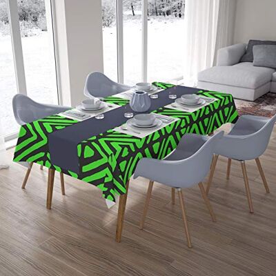 Bonamaison Köksdekoration, bordsduk, neon grön rök, 140 x 200 cm designad och tillverkad i Turkiet Bonamaison Köksdekoration, bordsduk, neon grön rök, 140 x 200 cm designad och tillverkad i Turkiet