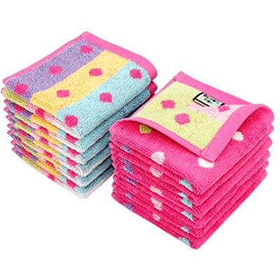 ORIGINAL KIDS Original tvättduk för barn – baddags socker och kryddset med 12 tvättlappar – 100% bomull jacquard supermjuk färgglad absorberande snabbtorkande lättskött ansiktshandduk ansiktstyg present – 12 x 12 ORIGINAL KIDS Original tvättduk för barn – baddags socker och kryddset med 12 tvättlappar – 100% bomull jacquard supermjuk färgglad absorberande snabbtorkande lättskött ansiktshandduk ansiktstyg present – 12 x 12