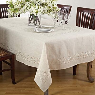 SARO LIFESTYLE Swirling Collection bordslinne, 170 cm x 406 cm, naturlig SARO LIFESTYLE Swirling Collection bordslinne, 170 cm x 406 cm, naturlig