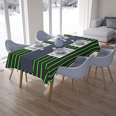 Bonamaison Köksdekoration, bordsduk, neon grön rök, 140 x 200 cm designad och tillverkad i Turkiet Bonamaison Köksdekoration, bordsduk, neon grön rök, 140 x 200 cm designad och tillverkad i Turkiet
