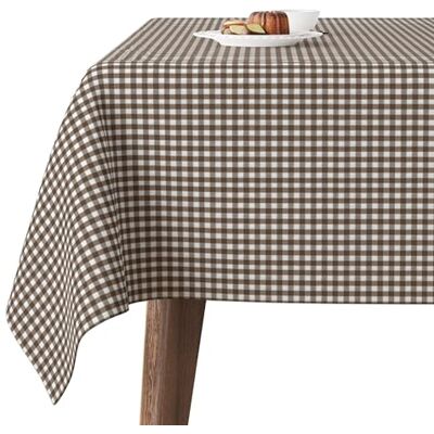 Martina Home KONFEKTIONERAD TEFLONERAD Petit Vichy Brun 300X140 CM Martina Home KONFEKTIONERAD TEFLONERAD Petit Vichy Brun 300X140 CM
