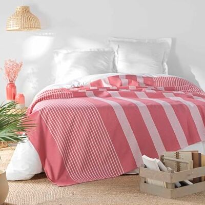 Douceur d'Intérieur , Överkast (240 x 260 cm) Adele Rose, bomull och polyester vävd Douceur d'Intérieur , Överkast (240 x 260 cm) Adele Rose, bomull och polyester vävd