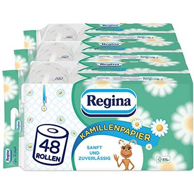 Regina Kamomill Toalettpapper - 3-Lager, Paket 3 x 16 Rullar Regina Kamomill Toalettpapper - 3-Lager, Paket 3 x 16 Rullar