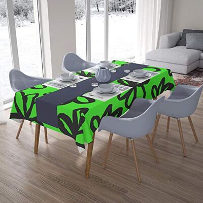 Bonamaison Köksdekoration, bordsduk, neon grön rök, 140 x 200 cm designad och tillverkad i Turkiet Bonamaison Köksdekoration, bordsduk, neon grön rök, 140 x 200 cm designad och tillverkad i Turkiet