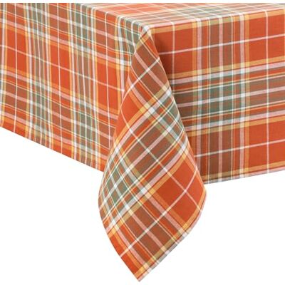 Elrene Home Fashions Hawley pläd höst/skörd/Thanksgiving bomull rektangel bordsduk, 152 cm x 259 cm Elrene Home Fashions Hawley pläd höst/skörd/Thanksgiving bomull rektangel bordsduk, 152 cm x 259 cm