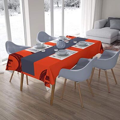 Bonamaison Köksdekoration, bordsduk, orange Bordeux, 140 x 200 cm designad och tillverkad i Turkiet Bonamaison Köksdekoration, bordsduk, orange Bordeux, 140 x 200 cm designad och tillverkad i Turkiet