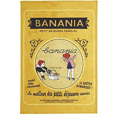Coucke Banania liten familjefrukost torchon färg gul, storlek 50x75 Coucke Banania liten familjefrukost torchon färg gul, storlek 50x75