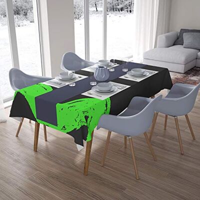 Bonamaison Köksdekoration, bordsduk, neon grön rök, 140 x 200 cm designad och tillverkad i Turkiet Bonamaison Köksdekoration, bordsduk, neon grön rök, 140 x 200 cm designad och tillverkad i Turkiet