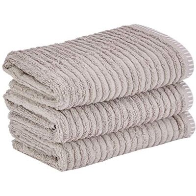 Heckett Lane Bath Hand Towel, 60% bambu viskos, 40% bomull, glaciergrå, 50 x 100 cm, 3,0 stycken Heckett Lane Bath Hand Towel, 60% bambu viskos, 40% bomull, glaciergrå, 50 x 100 cm, 3,0 stycken