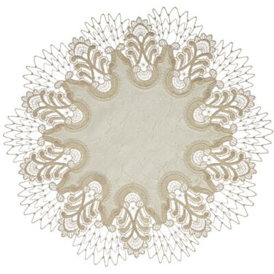 Plauener Spitze Piffig spets Nice 4048E_11 bordsduk Oslo design 36 cm rund Flerfärgad Plauener Spitze Piffig spets Nice 4048E_11 bordsduk Oslo design 36 cm rund Flerfärgad