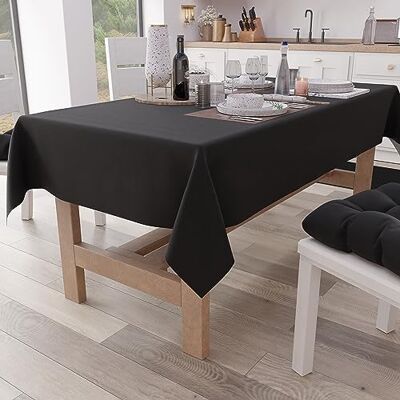 PETTI Artigiani Italiani Rektangulär Bordsduk, Elegant Bordsduk, Enfärgad Bordsduk Av Bomull, Köksbordsskydd, Svart Bordsduk X12 Platser (140 x 240 cm), 100% Tillverkad i Italien PETTI Artigiani Italiani Rektangulär Bordsduk, Elegant Bordsduk, Enfärgad Bordsduk Av Bomull, Köksbordsskydd, Svart Bordsduk X12 Platser (140 x 240 cm), 100% Tillverkad i Italien